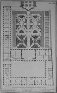 Den danske Vitruvius 1 tab031 - Grundtegning af dend første Etage af det Kongl Palais