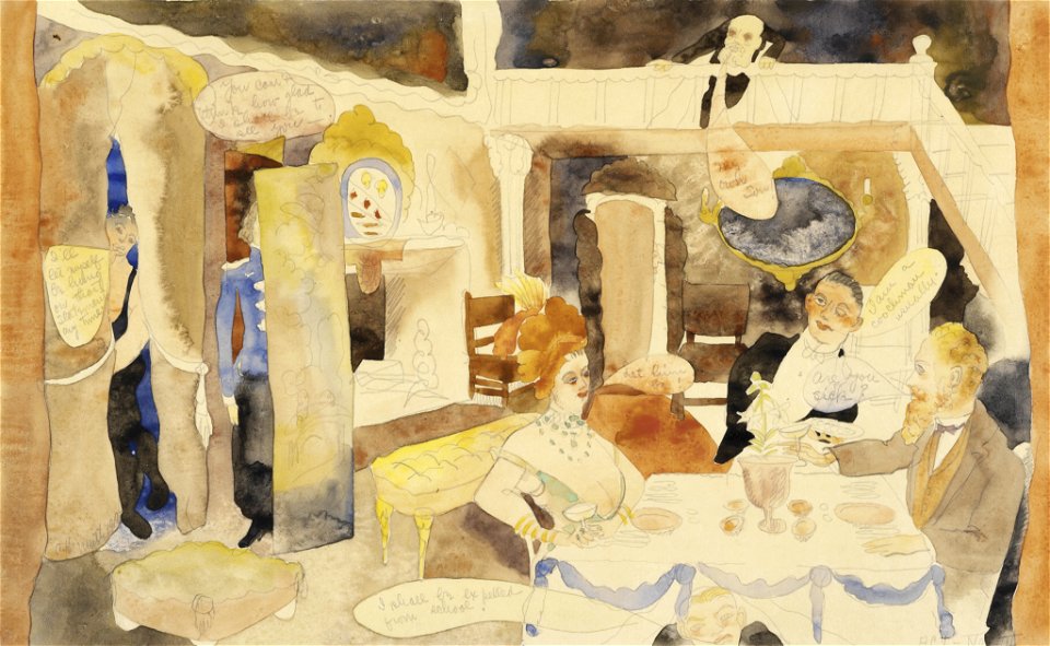 Charles Demuth - Lulu and Alva Schön at Lunch - BF1070 - Barnes Foundation