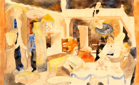 Charles Demuth - Lulu and Alva Schön at Lunch - BF1070 - Barnes Foundation