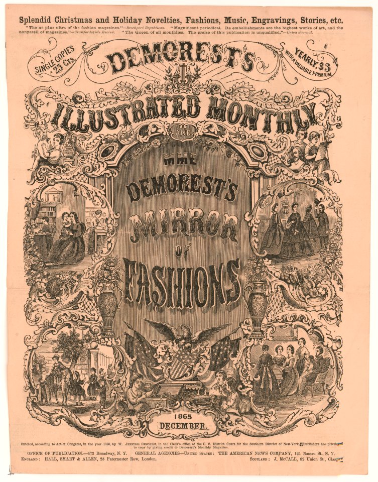 Demorest's illustrated monthly and Mme Demorest's mirror of fashions, 1865 December LCCN2006680184