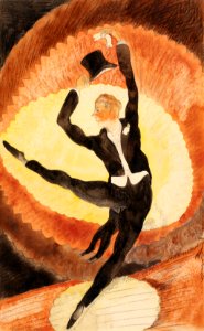 Charles Demuth - In Vaudeville, Acrobatic Male Dancer with Top Hat - BF1199 - Barnes Foundation
