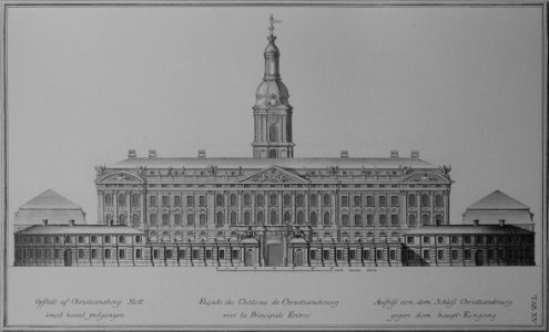 Den danske Vitruvius 1 tab015 - Opstalt af Christiansborg Slott imod hoved indgangen