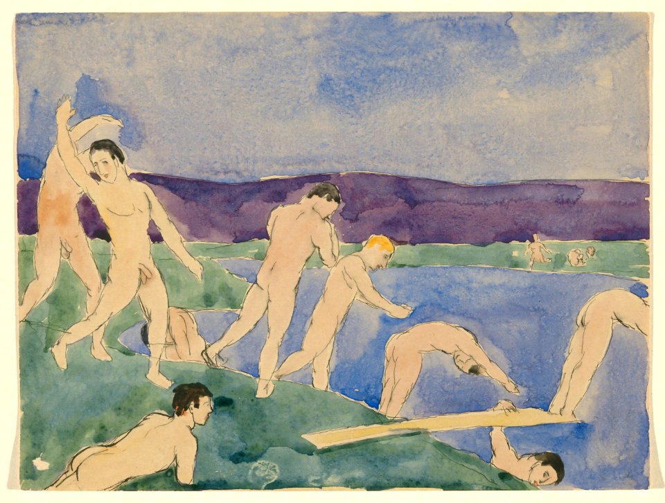 Twelve Nude Boys at the Beach by Charles Demuth