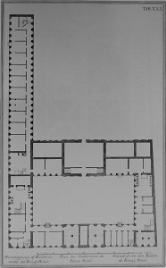 Den danske Vitruvius 1 tab030 - Grundtegning af Kielderne under Kongl Palais