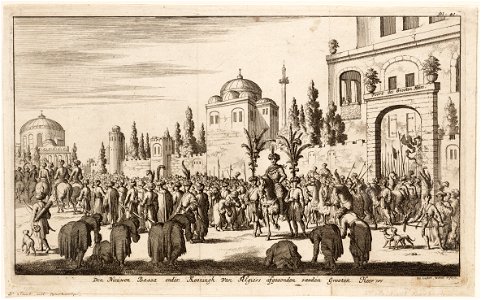 Den nieuwen bassa onder kooningh van Algiers afgesonden vanden grooten heer, objectnr A 19711