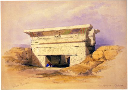 Dendera Decr1838-David Roberts. Free illustration for personal and commercial use.