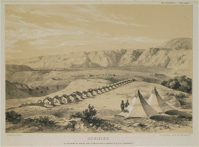Denislou Vue des ruines de Laodicée, dans le fond la plaine du Méandre et la ville d'Hiérapolis - Laborde Léon Emmanuel Simon Joseph - 1838