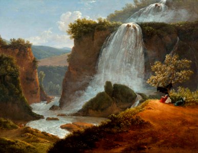 A View to the Cascades of Tivoli by Simon-Joseph-Alexandre Clément Denis
