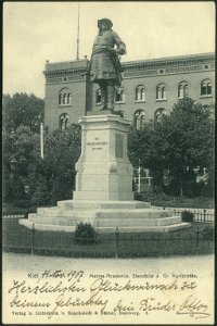 Denkmal des Großen Kurfürsten Friedrich Wilhelm im Garten der Marineakademie (Kiel 27.812)