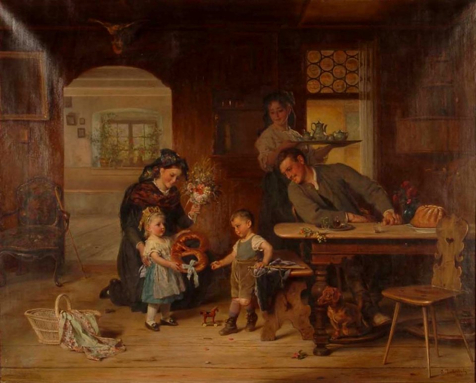Anton Dieffenbach - Le jour de naissance (1886)
