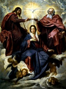 Diego Velázquez - The Coronation of the Virgin - WGA24439. Free illustration for personal and commercial use.
