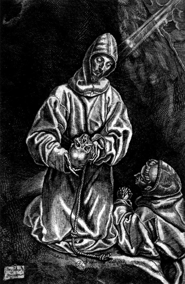 Diego de Astor - St Francis and Brother Leo Meditating on Death - WGA01051