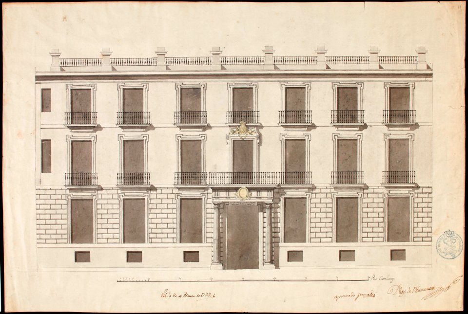 Diego de Villanueva - Fachada de la Real Academia de Bellas Artes de San Fernando. - Google Art Project