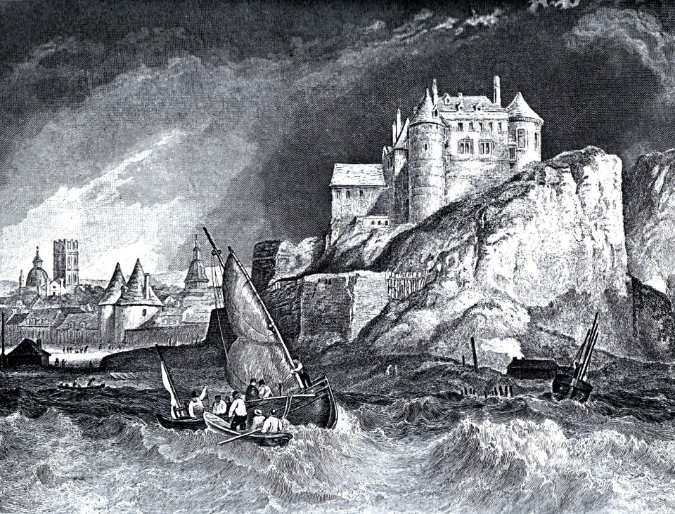 Dieppe cliff c1830