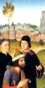 Dieric Bouts - The Meeting of Abraham and Melchizedek (detail) - WGA03011
