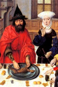 Dieric Bouts - The Feast of the Passover (detail) - WGA03014