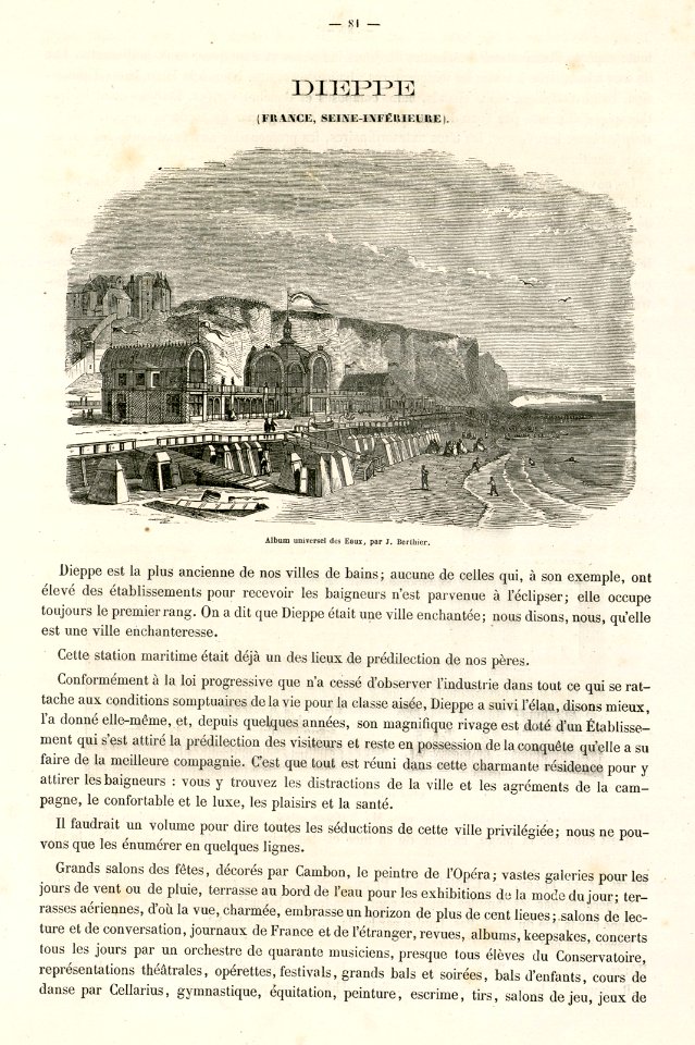 Dieppe , Bains et plage - Fonds Ancely - B315556101 A BERTHIER 091