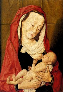 Dieric Bouts - Virgin and Child - WGA02975. Free illustration for personal and commercial use.