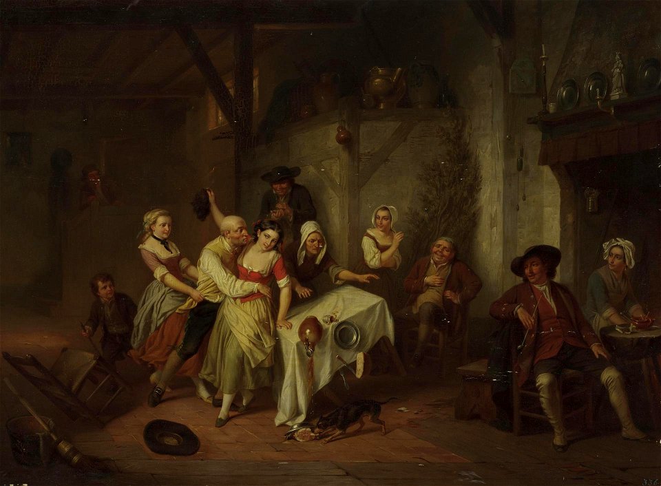 Dillens scene in a tavern
