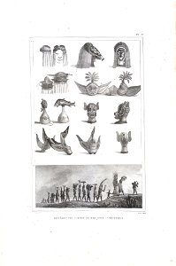 Différentes formes de masques coëffures (1), da Coleção Brasiliana Iconográfica