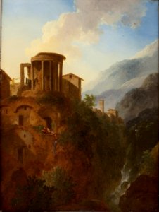 Christian Guillaume Ernest Dietricy - Le temple de Sibylle à Tivoli (1760)