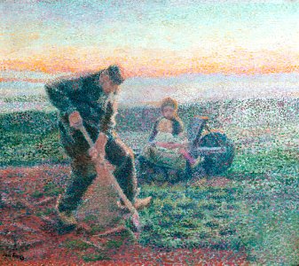 Digging farmer, by Jan Toorop