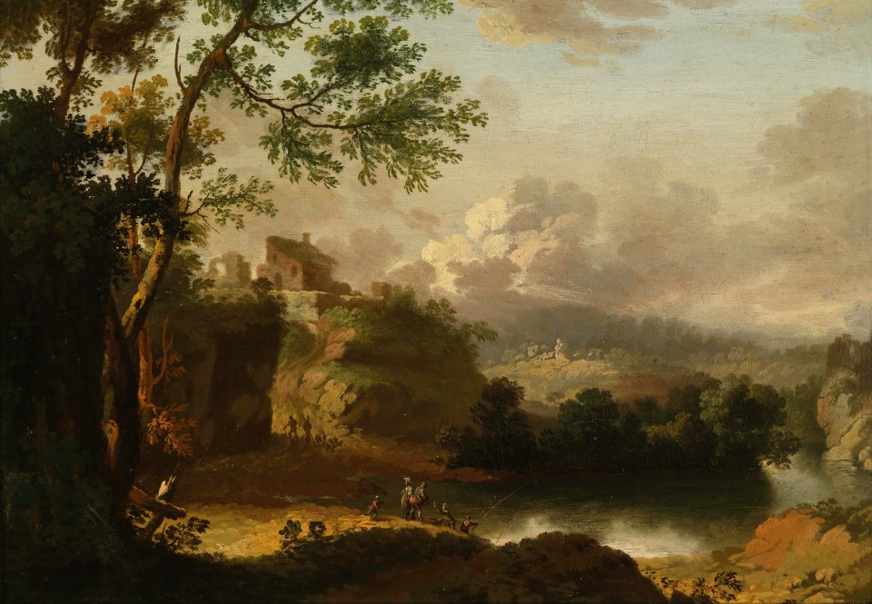 Dietricy Gebirgslandschaft mit einem Flusslauf