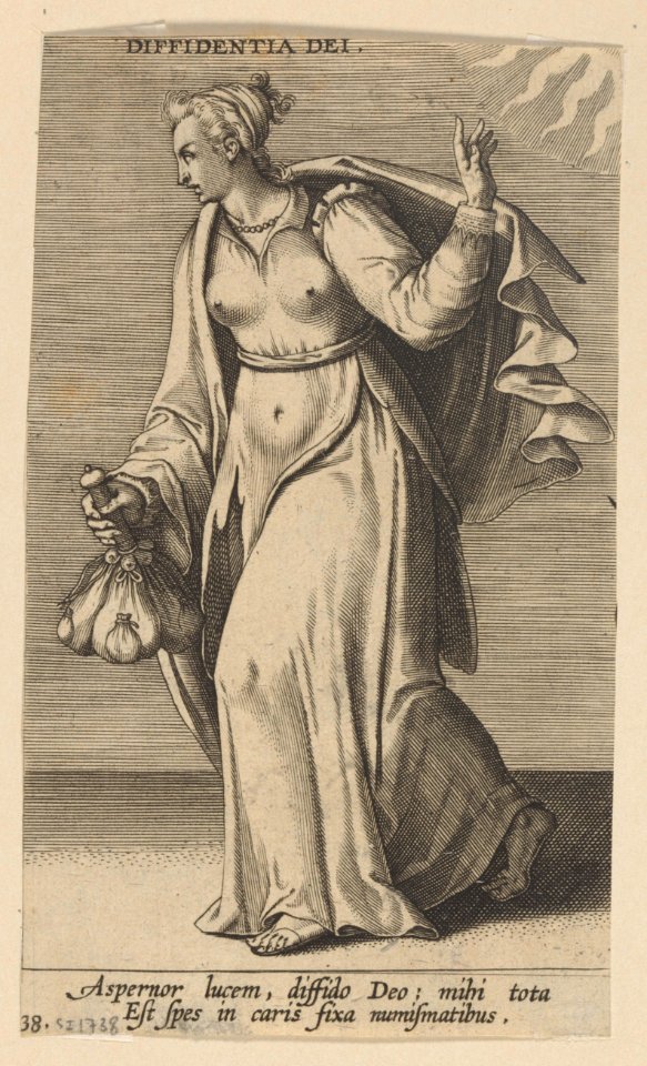 Diffidentia Dei print by Philip Galle, S.I 1738, Prints Department, Royal Library of Belgium