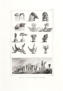 Différentes formes de masques (coëffures) (2), da Coleção Brasiliana Iconográfica