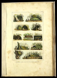 Différentes formes de huttes des sauvages bréziliens (2), da Coleção Brasiliana Iconográfica