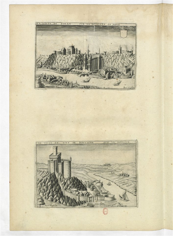 Dinan & Bouvaine (Claude Chastillon, Topographie françoise, 1641)