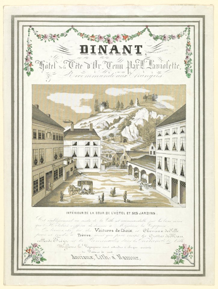 Dinant. Hôtel de la tête d'or, tenu par I. Laviolette, recommande aux etrangers LCCN2003677886