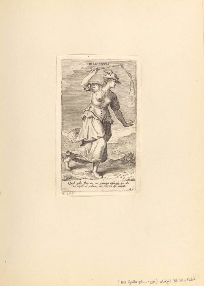 Diligentia print by Philip Galle, S.IV 2887, Prints Department, Royal Library of Belgium