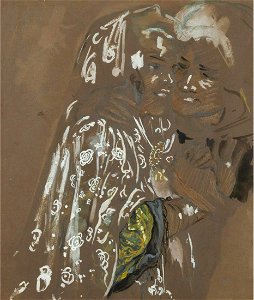 The Lovers by Alphonse Étienne Dinet, watercolor 