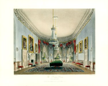 Dining Room, Frogmore, from Pyne's Royal Residences, 1819 - panteek pyn72-441