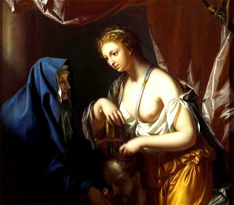 Judith with the head of Holofernes by van Dijk. Free illustration for personal and commercial use.