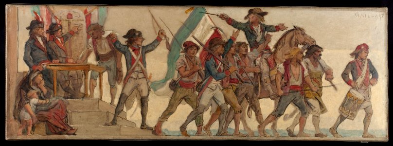 Diogène Maillart - Le départ des conscrits, La patrie en danger , Esquisse pour l'école de la rue de Château-Landon, 10 - PPP4676 - Musée des Beaux-Arts de la ville de Paris