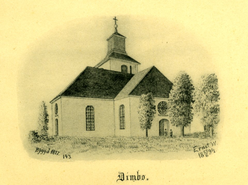 Dimbo kyrka 1894 (Ernst Wennerblad 1902)