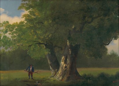 Dionýz Andrássy - Dva duby s figurálnou štafážou - O 135 - East Slovak Gallery