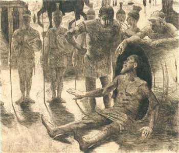 Diogenes and Alexander by Lovis Corinth
