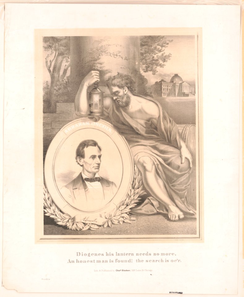 Diogenes his lantern needs no more, an honest man is found! the search is oe'r LCCN2003677753