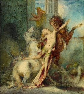 Diomedes Devoured by his Horses - Gustave Moreau (1866). Free illustration for personal and commercial use.