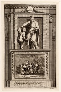 Dionisivs, bisschop van Alexandriën syn vervolgers ontkomen, word van zyn medegenoten na een wildernisse gevoerd, objectnr A 47738