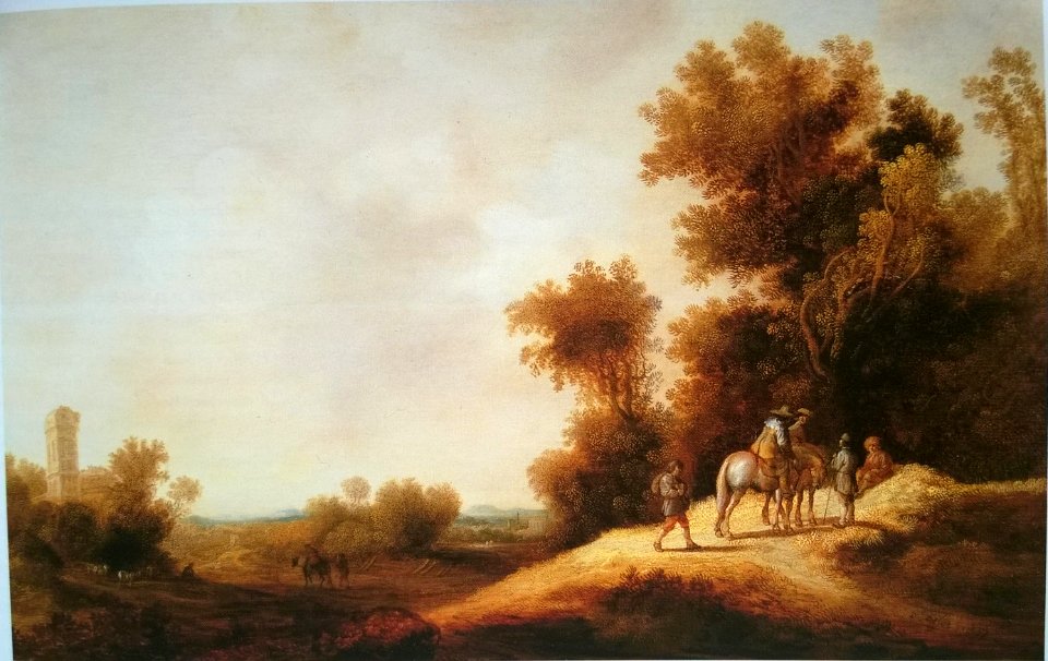 Dirck Dalens - Landscape with Travellers and Horsemen