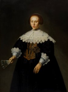 Dirck Santvoort - Portrait of a Lady - Google Art Project. Free illustration for personal and commercial use.