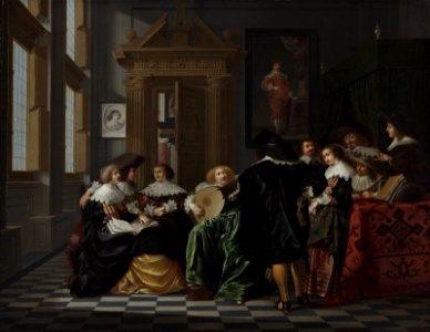 Dirck van Delen - A Musical Company in a Renaissance Hall