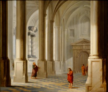 Dirck van Delen - Church Interior with the Parable of the Pharisee and the Publican (Luke 18-9-14) - 1981.63 - Clark Art Institute