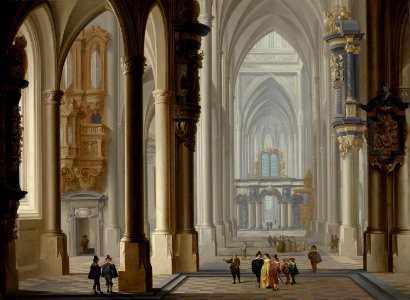 Dirck van Delen - Interieur van een gotische kerk - SK-C-1799 - Rijksmuseum