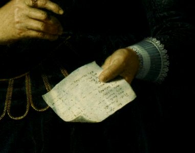 Dirck van Santvoort - Shopping list detail of SA 7402-De regentessen en binnenmoeders van het Spinhuis
