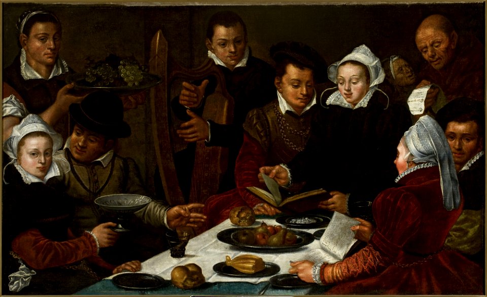 Dirck Barendsz - Company at the table - M.Ob.1695 MNW - National Museum in Warsaw